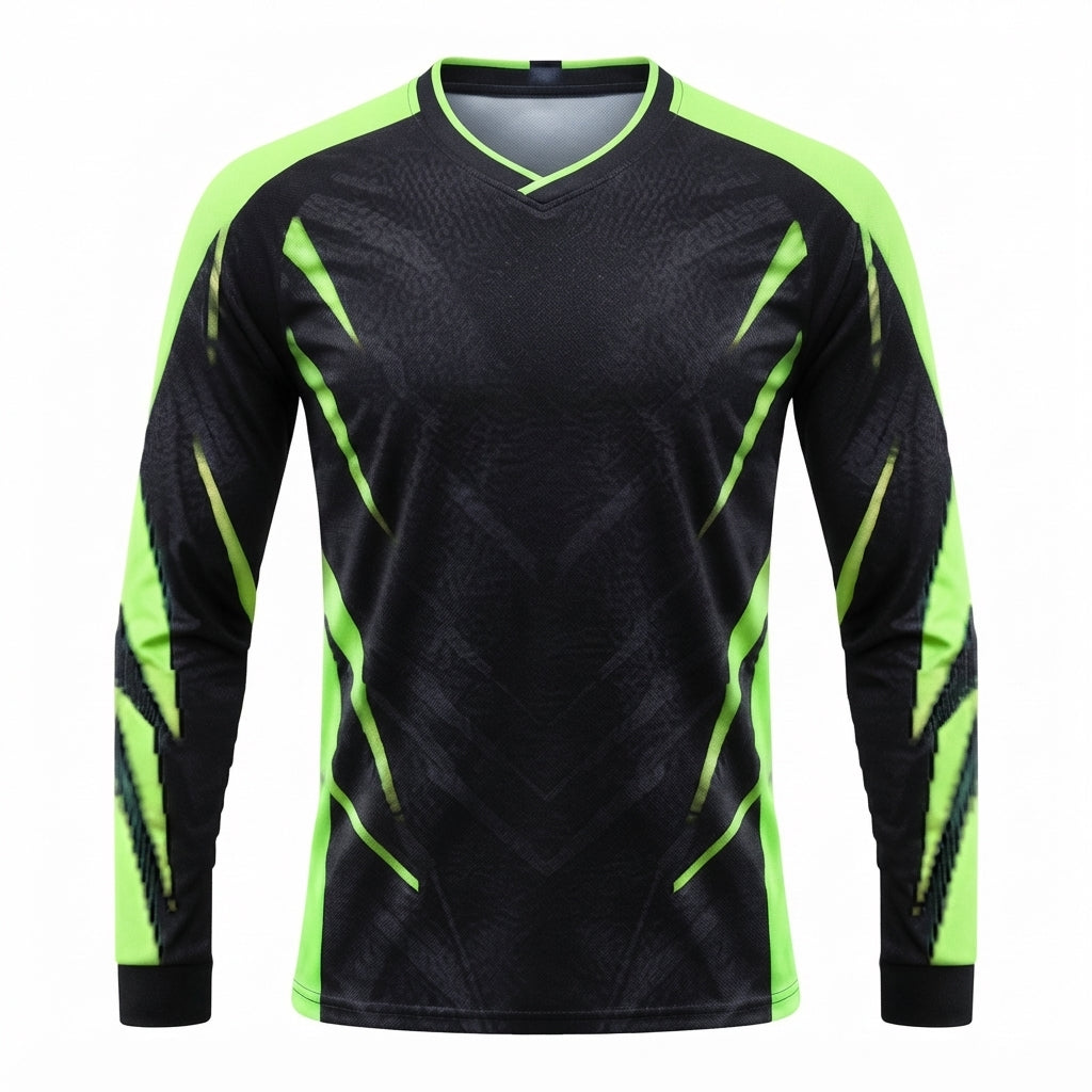 Esbort Pro-Performance Long-Sleeve Jersey – Black & Neon Green