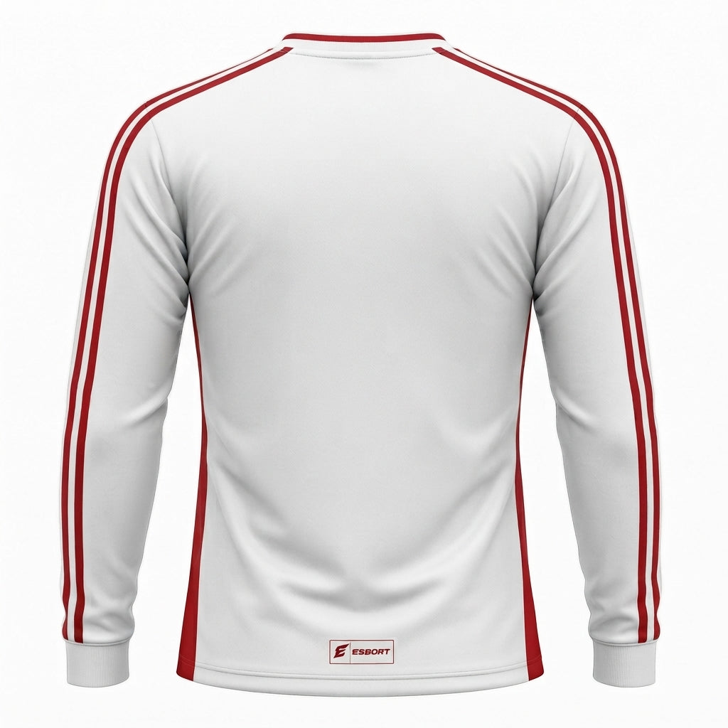 Esbort Performance Long-Sleeve Jersey – White & Red Classic Edition