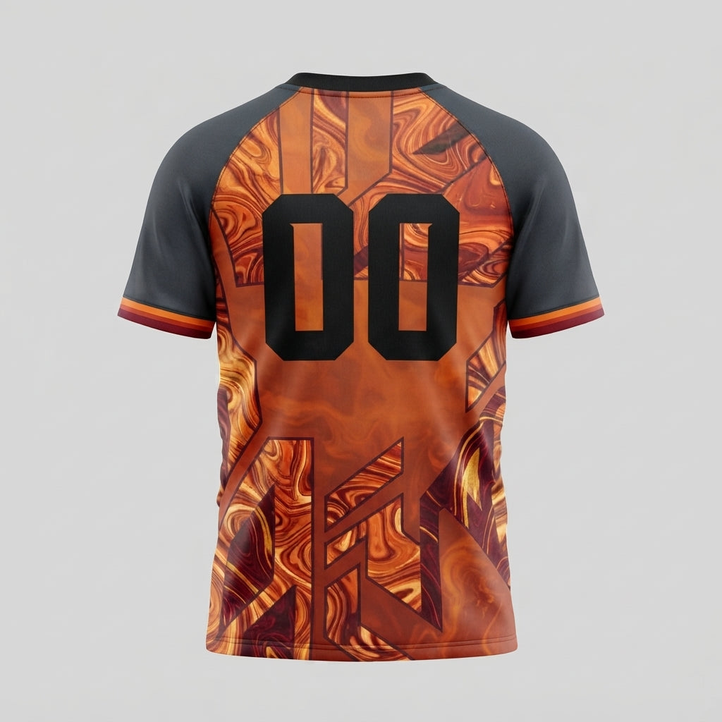 Esbort Solar Flare Pro Jersey - Orange & Red Liquid Performance Kit