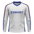 Esbort Performance Long-Sleeve Jersey – White, Blue & Orange Edition