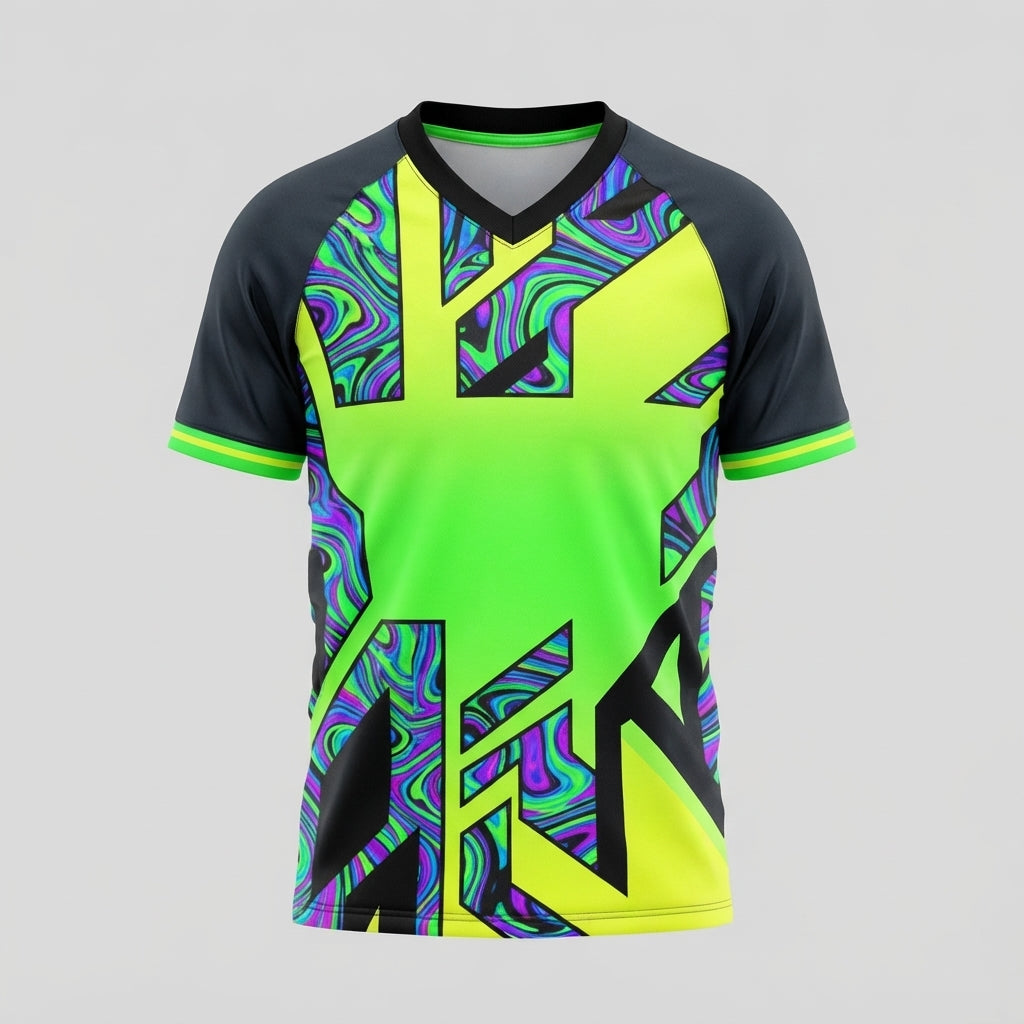 Esbort Acid Neon Pro Jersey - Cyber Swirl Performance Kit