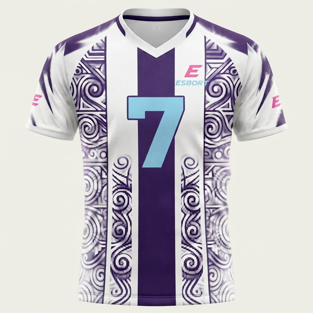 Esbort Archives Performance Jersey – White & Purple Edition