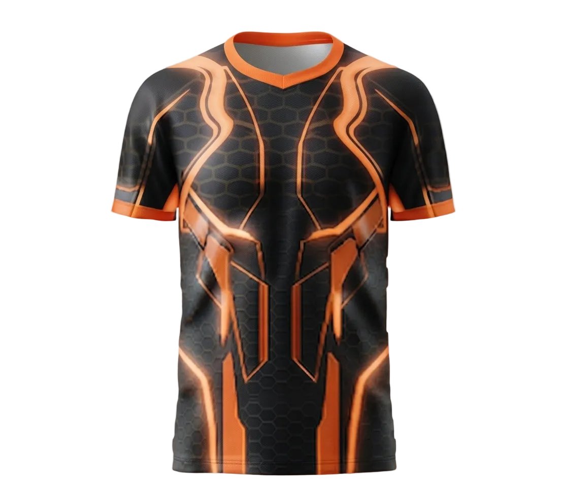 Esbort Performance Esports Jersey – Cyber Orange & Black Edition