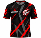 ESBORT Pro Performance Esports Jersey – Red & Black Striker Edition