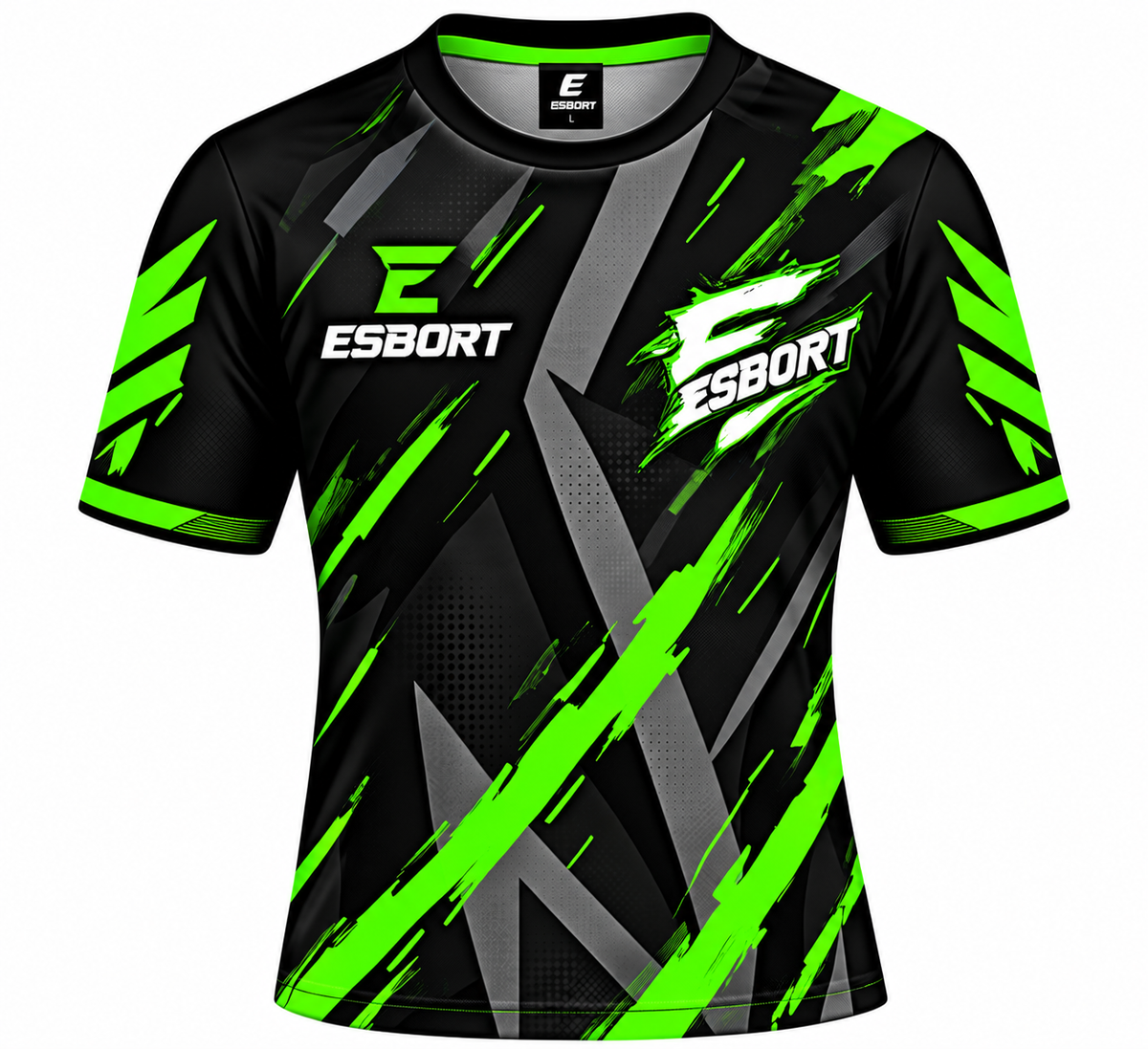 ESBORT Pro Performance Esports Jersey – Green & Black Striker Edition