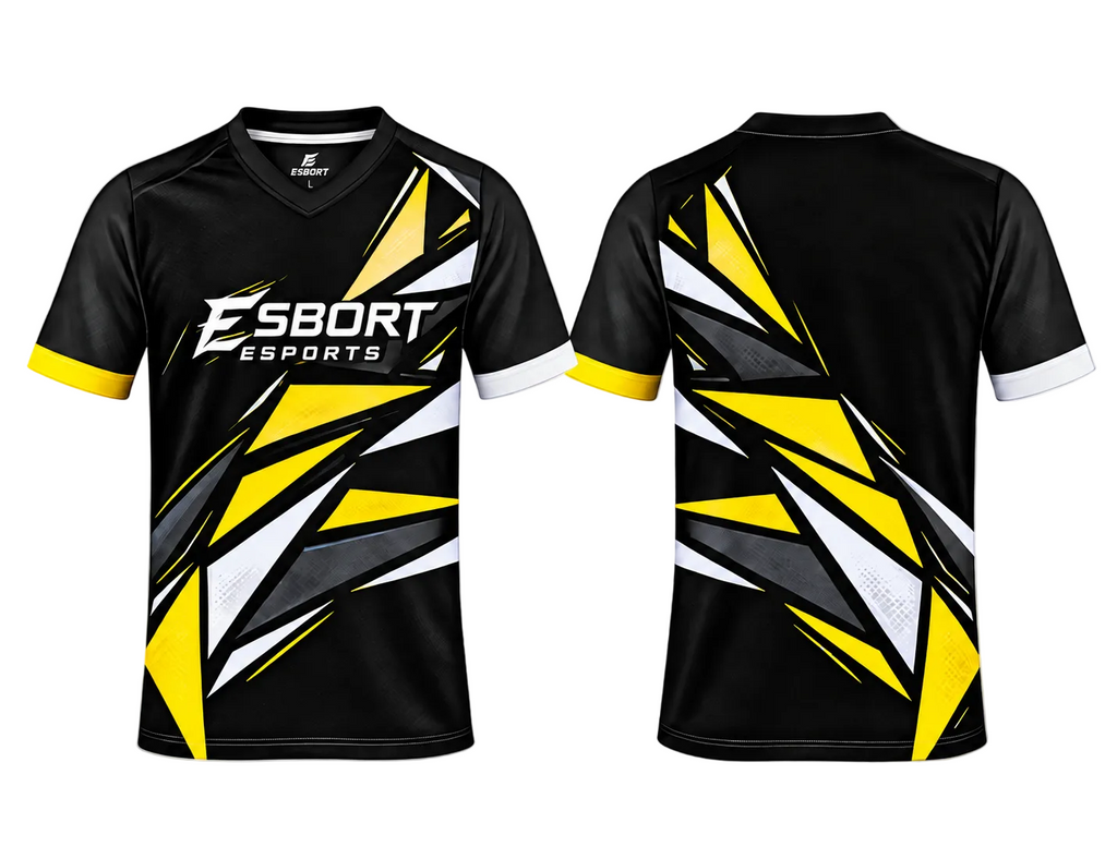 ESBORT Esports Pro Performance Jersey – Yellow, White & Black Apex
