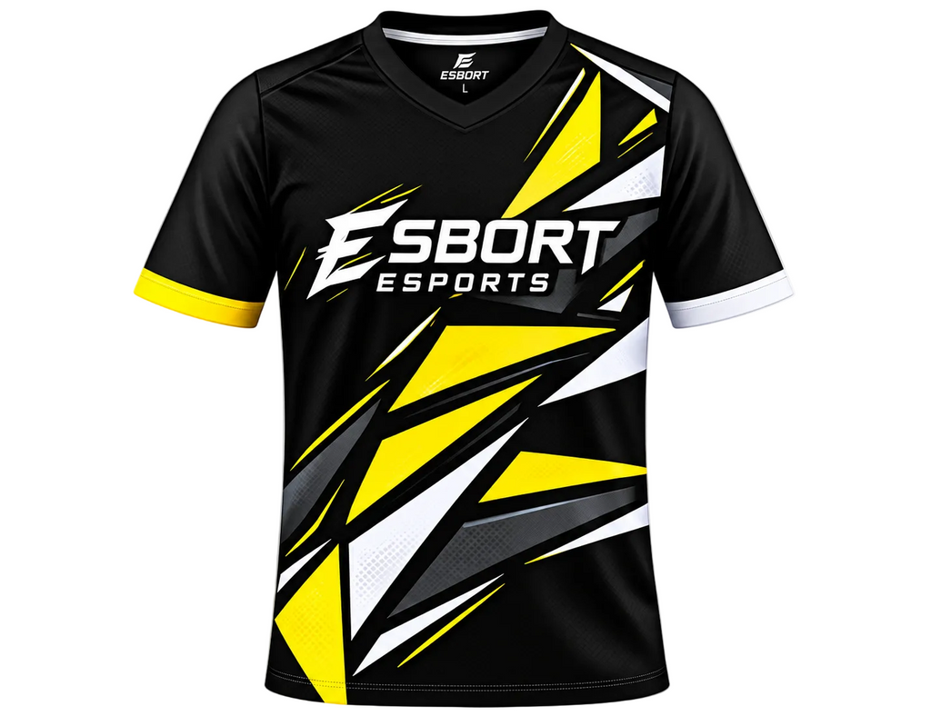 ESBORT Esports Pro Performance Jersey – Yellow, White & Black Apex