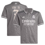 Vini Jr. Real Madrid  Originals Youth 2024/25 Third Player Jersey - Charcoal