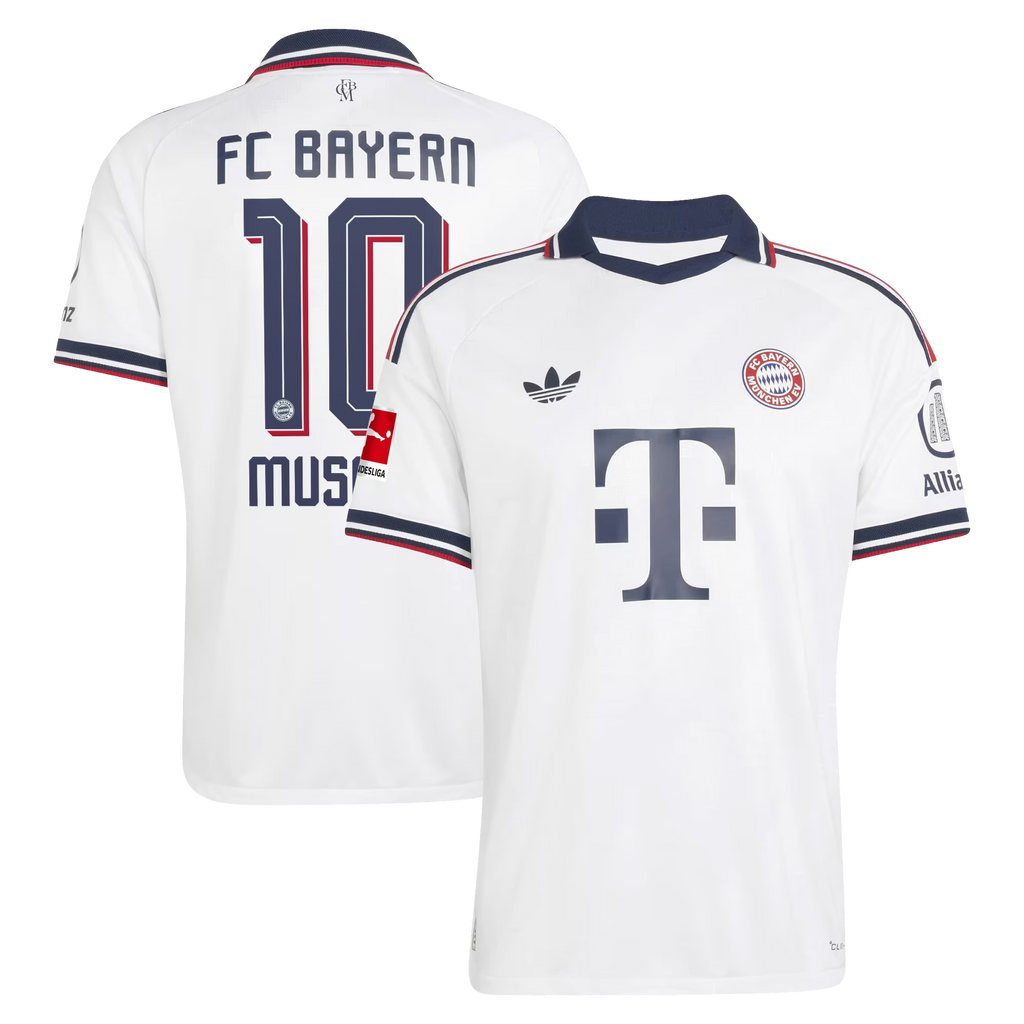 Jamal Musiala Bayern Munich 2026/27 Away On-Field Jersey - White