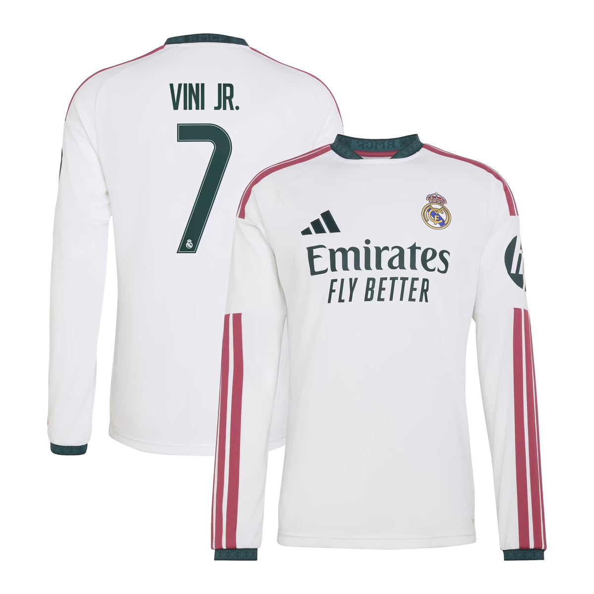 Vini Jr. Real Madrid 2026/27 Home Long Sleeve Jersey - White