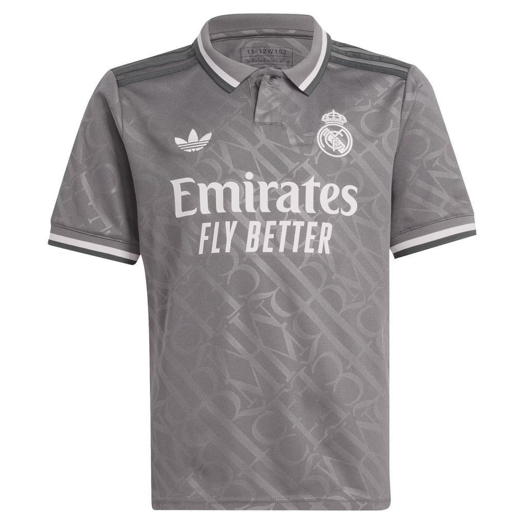 Vini Jr. Real Madrid  Originals Youth 2024/25 Third Player Jersey - Charcoal