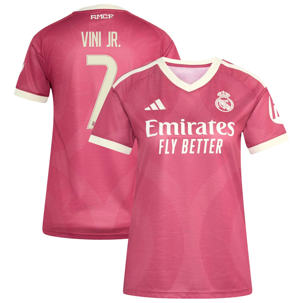Vini Jr. Real Madrid Women's 2026/27 Third Jersey - Pink