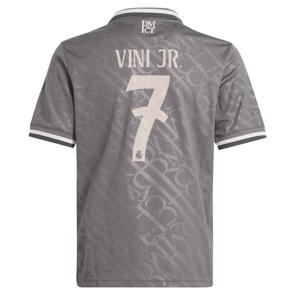 Vini Jr. Real Madrid  Originals Youth 2024/25 Third Player Jersey - Charcoal