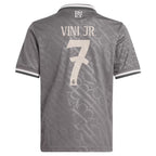 Vini Jr. Real Madrid  Originals Youth 2024/25 Third Player Jersey - Charcoal