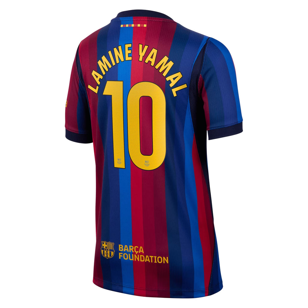 Lamine Yamal Barcelona Youth 2026/27 Home Stadium Jersey - Red