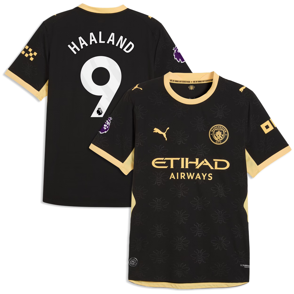 Erling Haaland Manchester City 2026/27 Away On-Field Jersey - Black
