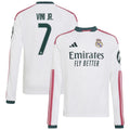 Vini Jr. Real Madrid  Youth 2026/27 Home  Long Sleeve Jersey - White