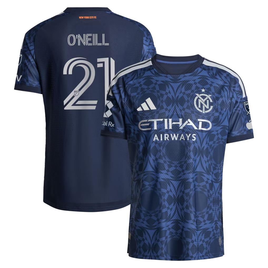 Aiden O’Neill New York City FC 2026 The All Nations Kit On-Field Patch Jersey - Blue