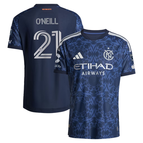 Aiden O’Neill New York City FC 2026 The All Nations Kit On-Field Patch Jersey - Blue