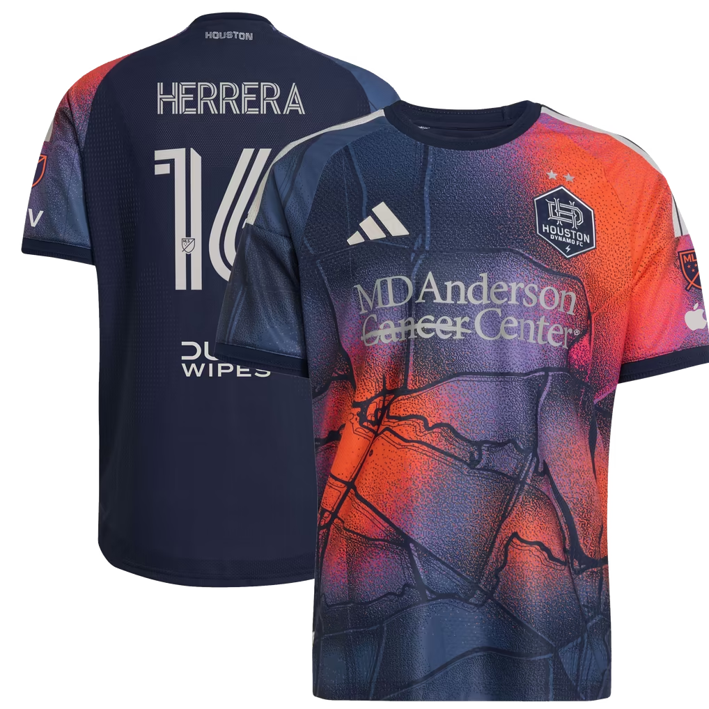 Héctor Herrera Houston Dynamo FC 2026 Mission Control On-Field Patch Jersey - Blue