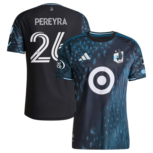 Joaquín Pereyra Minnesota United FC 2026 The Decade Kit On-Field  Patch Jersey - Black