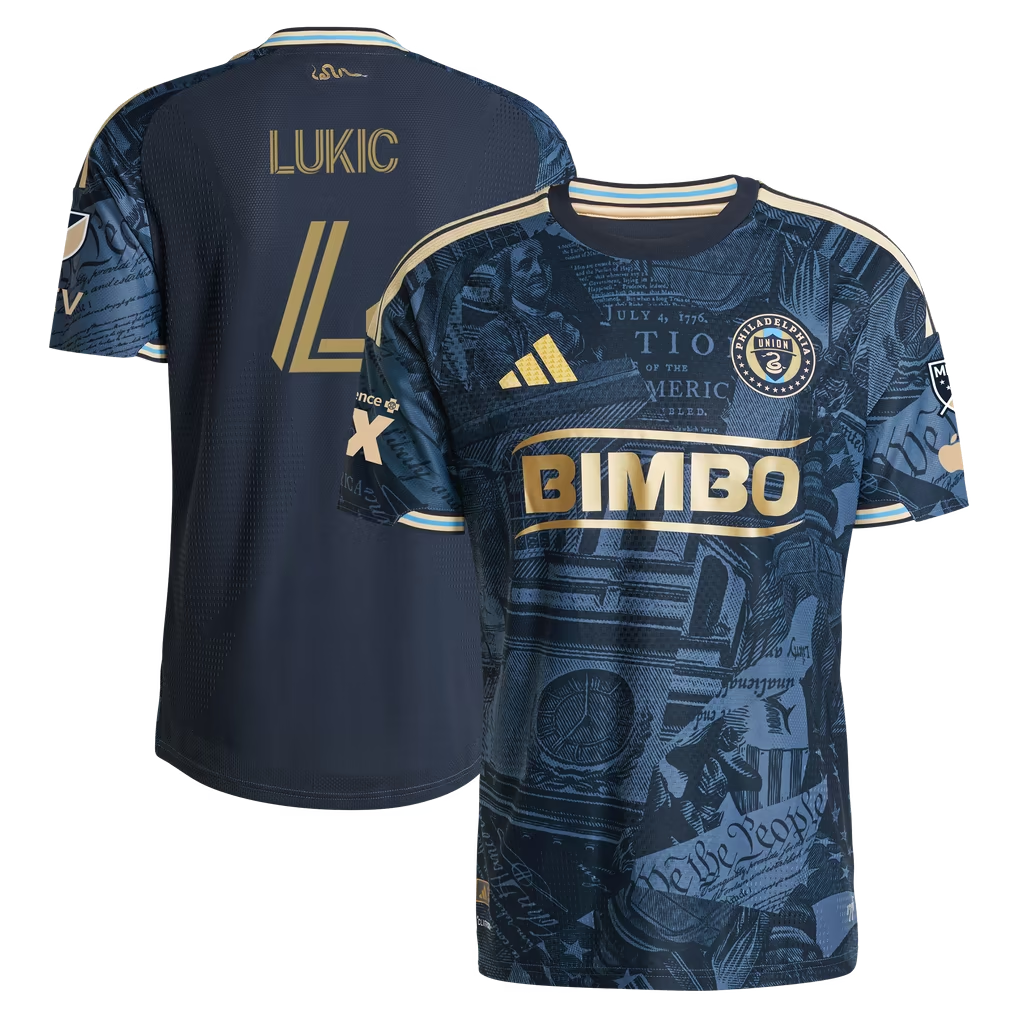 Jovan Lukić Philadelphia Union 2026 1776 Kit On-Field Patch Jersey - Navy