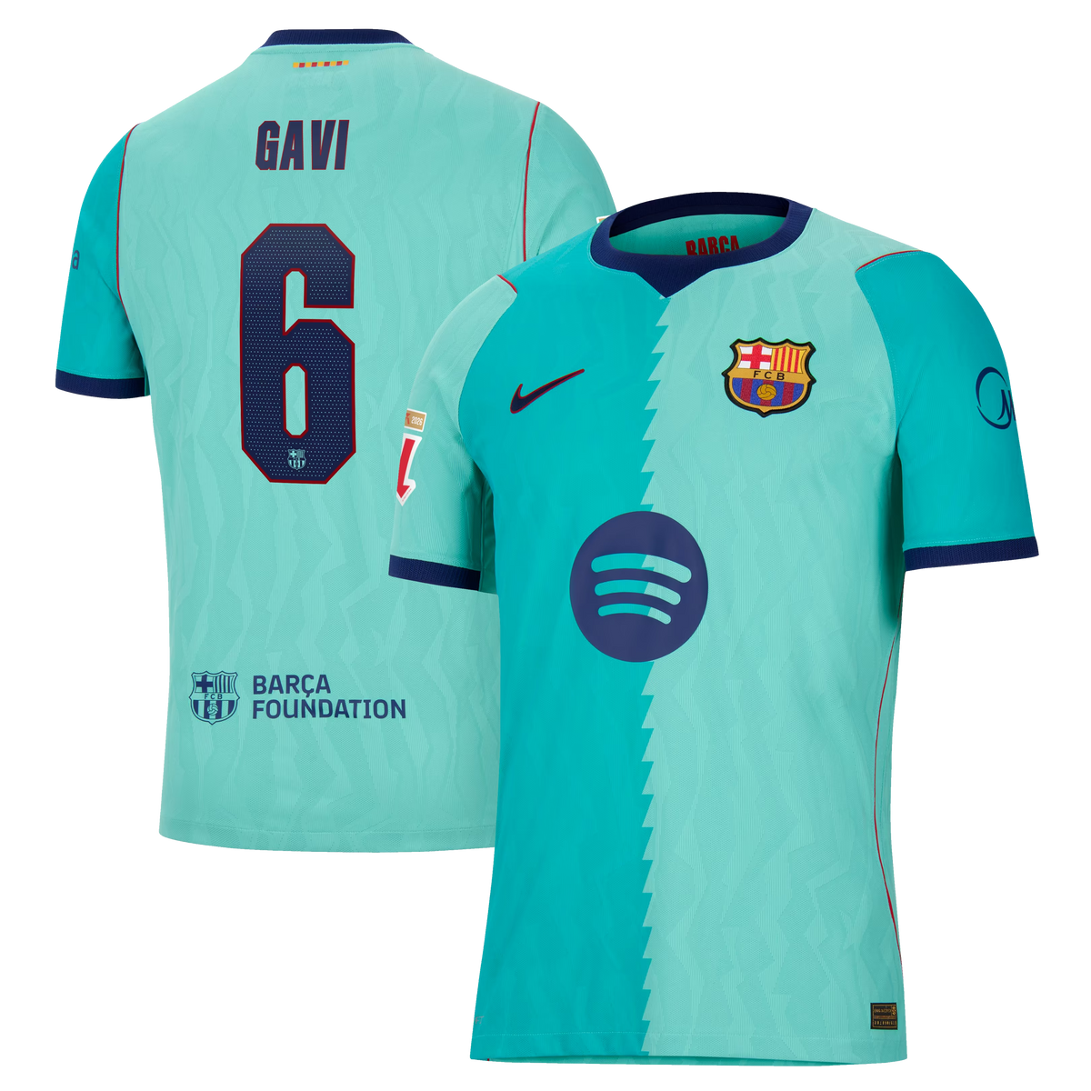 Gavi Barcelona 2026/27 Third Match Jersey - Turquoise