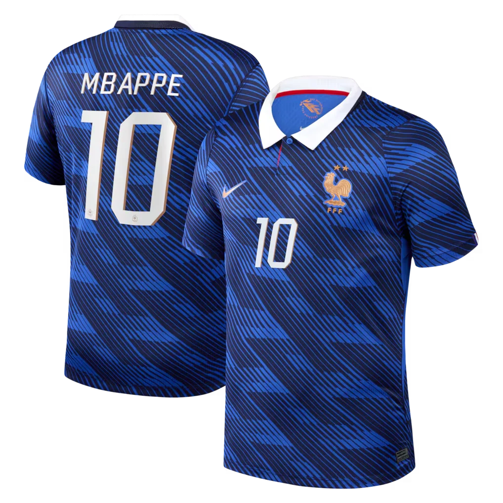 Kylian Mbappé France National Team 2026 Home Stadium  Jersey - Blue