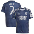 Vini Jr. Real Madrid Youth 2025/26 Away Player Jersey - Blue