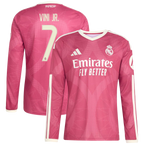 Vini Jr. Real Madrid 2026/27 Third Long Sleeve Jersey - Pink