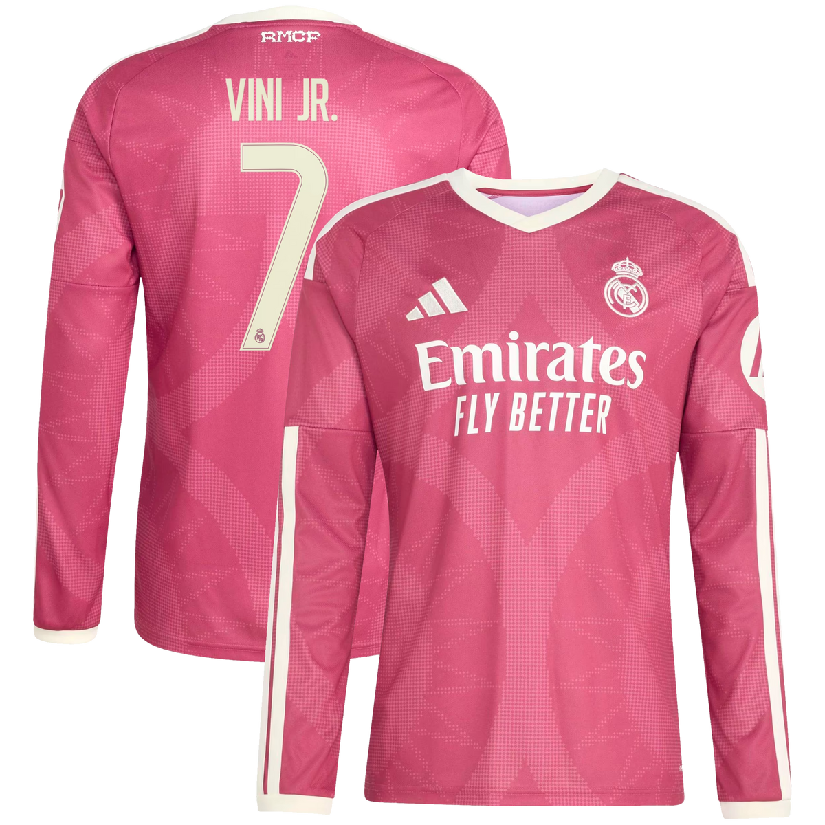 Vini Jr. Real Madrid 2026/27 Third Long Sleeve Jersey - Pink