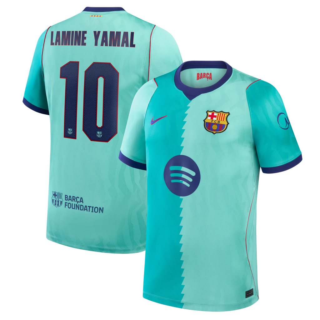 Lamine Yamal Barcelona 2026/27 Third Stadium Jersey - Turquoise