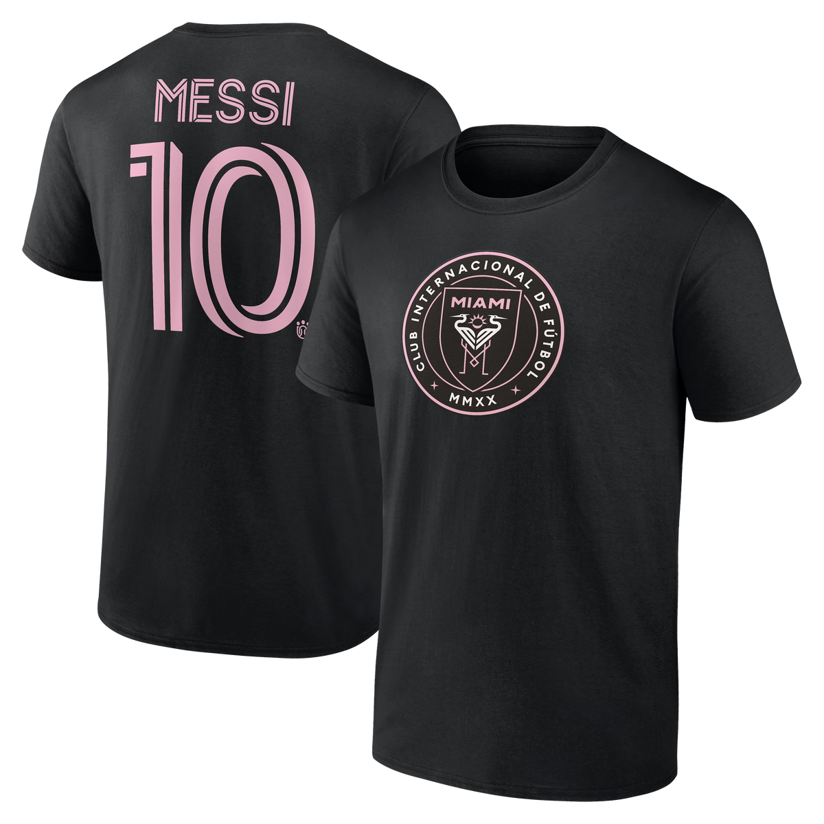 Messi Inter Miami CF Stack Name & Number T-Shirt - Black