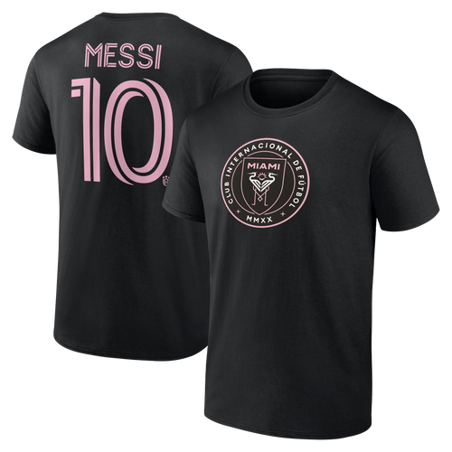Messi Inter Miami CF Stack Name & Number T-Shirt - Black