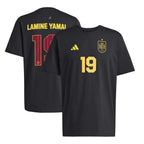 Lamine Yamal Spain National Team Name & Number T-Shirt - Black