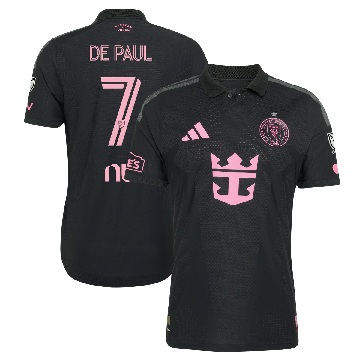 Rodrigo De Paul Inter Miami CF 2026 Presagio On-Field  Patch Jersey - Black