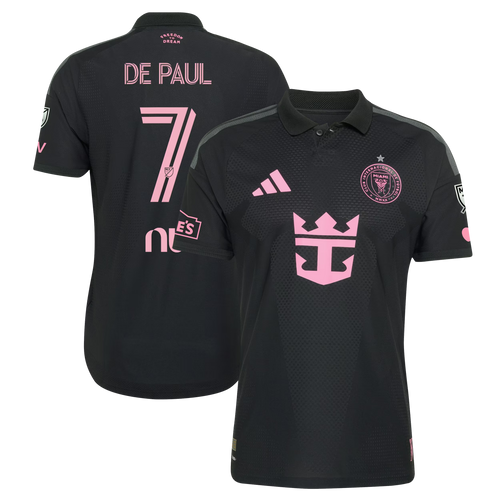 Rodrigo De Paul Inter Miami CF 2026 Presagio On-Field  Patch Jersey - Black