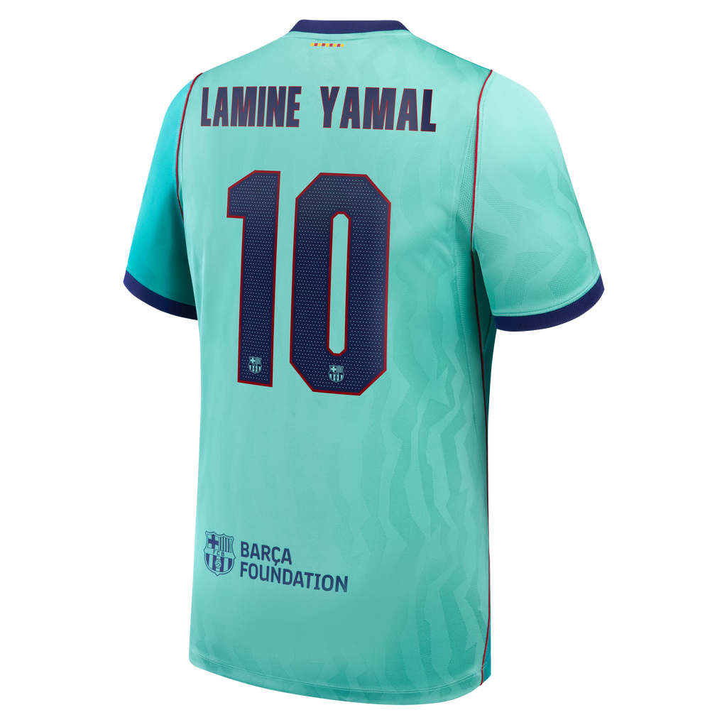 Lamine Yamal Barcelona 2026/27 Third Stadium Jersey - Turquoise