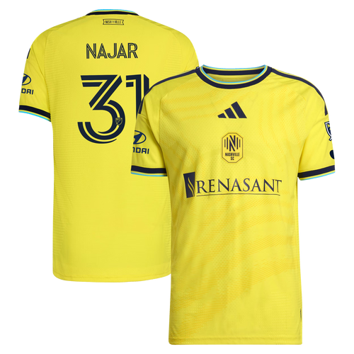 Andy Najar Nashville SC 2026 The Reverb Kit On-Field Patch Jersey - Yellow