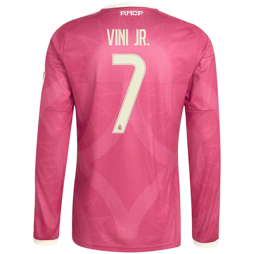Vini Jr. Real Madrid 2026/27 Third Long Sleeve Jersey - Pink