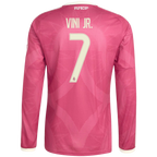 Vini Jr. Real Madrid 2026/27 Third Long Sleeve Jersey - Pink