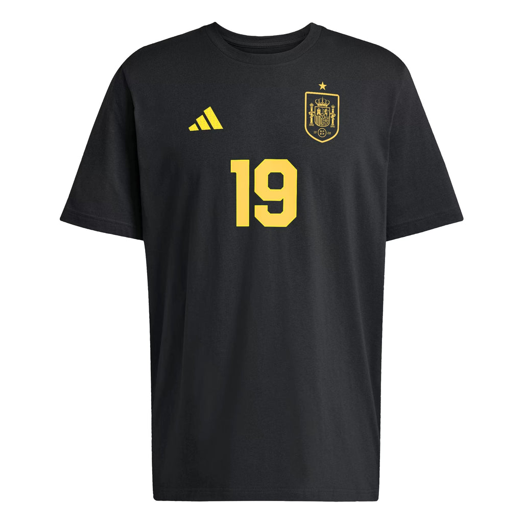 Lamine Yamal Spain National Team Name & Number T-Shirt - Black