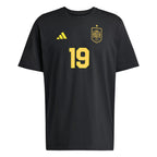 Lamine Yamal Spain National Team Name & Number T-Shirt - Black
