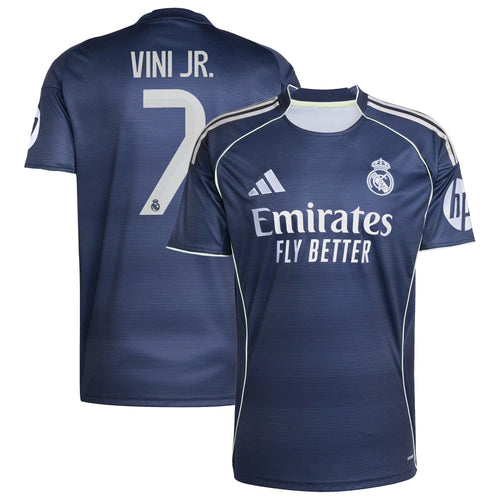 Vini Jr. Real Madrid 2025/26 Away Player Jersey - Blue