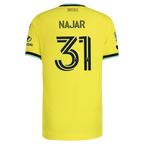 Andy Najar Nashville SC 2026 The Reverb Kit On-Field Patch Jersey - Yellow