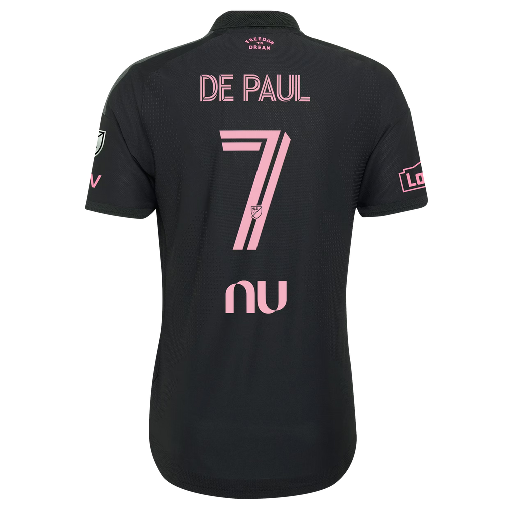 Rodrigo De Paul Inter Miami CF 2026 Presagio On-Field  Patch Jersey - Black