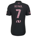 Rodrigo De Paul Inter Miami CF 2026 Presagio On-Field  Patch Jersey - Black
