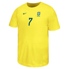 Vini Jr. Brazil National Team  Youth Name & Number T-Shirt - Yellow
