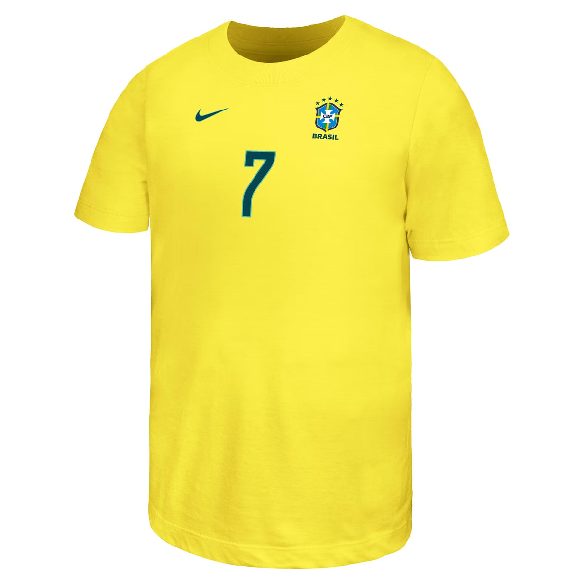 Vini Jr. Brazil National Team  Youth Name & Number T-Shirt - Yellow