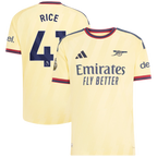 Declan Rice Arsenal 2026/27 Third On-Field Jersey - Yellow